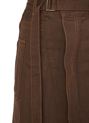  - SACAI - Pleated Dark Wash Midi Skirt