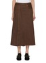Main View - Click To Enlarge - SACAI - Pleated Dark Wash Midi Skirt