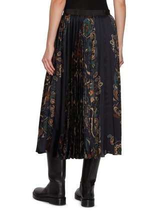 Back View - Click To Enlarge - SACAI - Floral Print Pleated Skirt