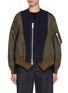 Main View - Click To Enlarge - SACAI - Hybrid Zip Up Jacket