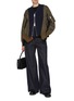 Figure View - Click To Enlarge - SACAI - Hybrid Zip Up Jacket