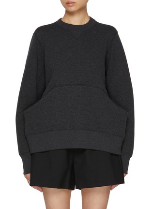Main View - Click To Enlarge - SACAI - Exaggerated Pocket Sponge Sweat Sweatshirt