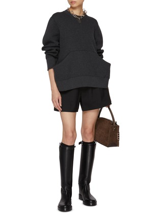 Figure View - Click To Enlarge - SACAI - Exaggerated Pocket Sponge Sweat Sweatshirt