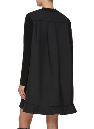 Back View - Click To Enlarge - SACAI - Hybrid Suiting Mix Knit Dress