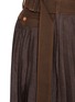  - SACAI - Belted Pleated Dark Wash Midi Skirt