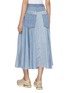 Back View - Click To Enlarge - SACAI - Belted Pleated Light Wash Midi Skirt