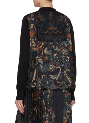 Back View - Click To Enlarge - SACAI - Floral Print Cotton Cardigan