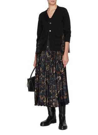 Figure View - Click To Enlarge - SACAI - Floral Print Cotton Cardigan