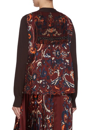 Back View - Click To Enlarge - SACAI - Floral Print Cotton Cardigan
