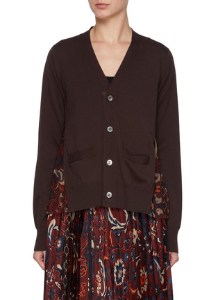 Main View - Click To Enlarge - SACAI - Floral Print Cotton Cardigan