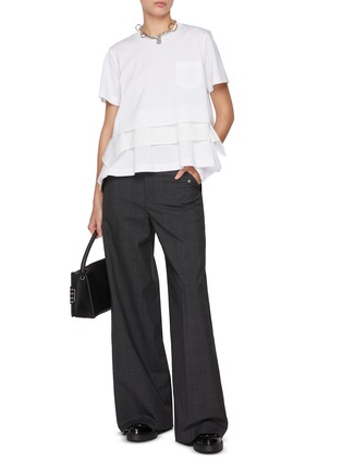 Figure View - Click To Enlarge - SACAI - Glen Check Wool Pants
