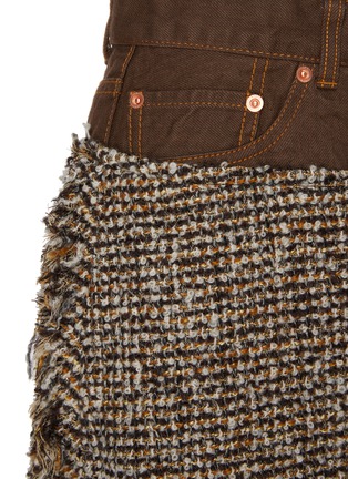  - SACAI - Hybrid Tweed Wash Wash Denim Shorts