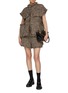 Figure View - Click To Enlarge - SACAI - Hybrid Tweed Wash Wash Denim Shorts