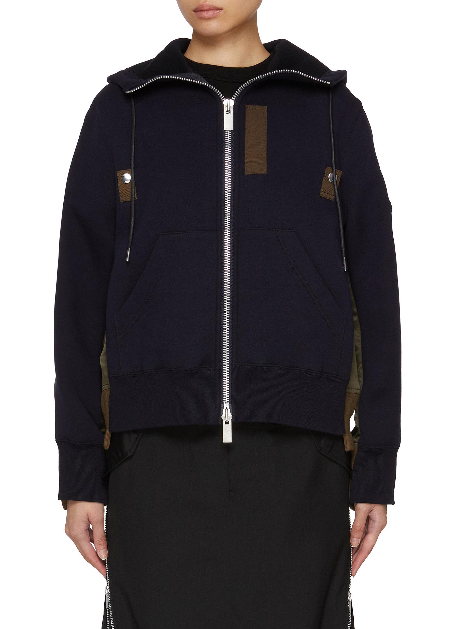 【送料&関税込】Sacai Drawstring Zip-up Hoodie SACAI | x Spiewak Zip Up Jersey Hoodie | Women | Lane Crawford