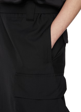  - SACAI - Flap Pocket Sheer Panel Suiting Dress