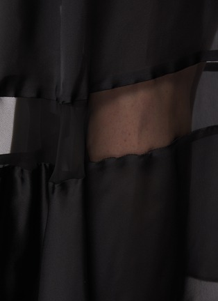  - SACAI - Flap Pocket Sheer Panel Suiting Dress