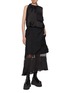 Figure View - Click To Enlarge - SACAI - Flap Pocket Sheer Panel Suiting Dress