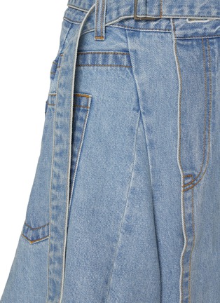  - SACAI - Belted Light Wash Denim Mini Skirt