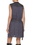 Back View - Click To Enlarge - SACAI - Hybrid Denim Pleated Back Cotton Dress