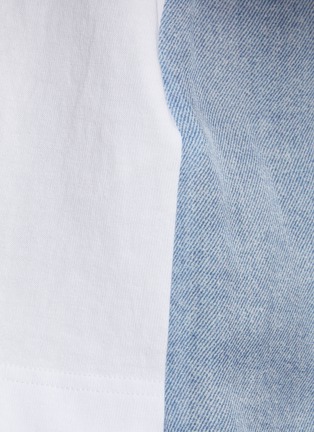  - SACAI - Hybrid Light Wash Denim T-Shirt