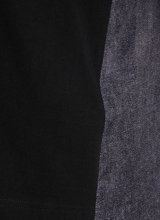  - SACAI - Hybrid Light Wash Denim T-Shirt