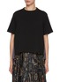 Main View - Click To Enlarge - SACAI - Hybrid Light Wash Denim T-Shirt