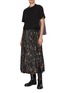 Figure View - Click To Enlarge - SACAI - Hybrid Light Wash Denim T-Shirt