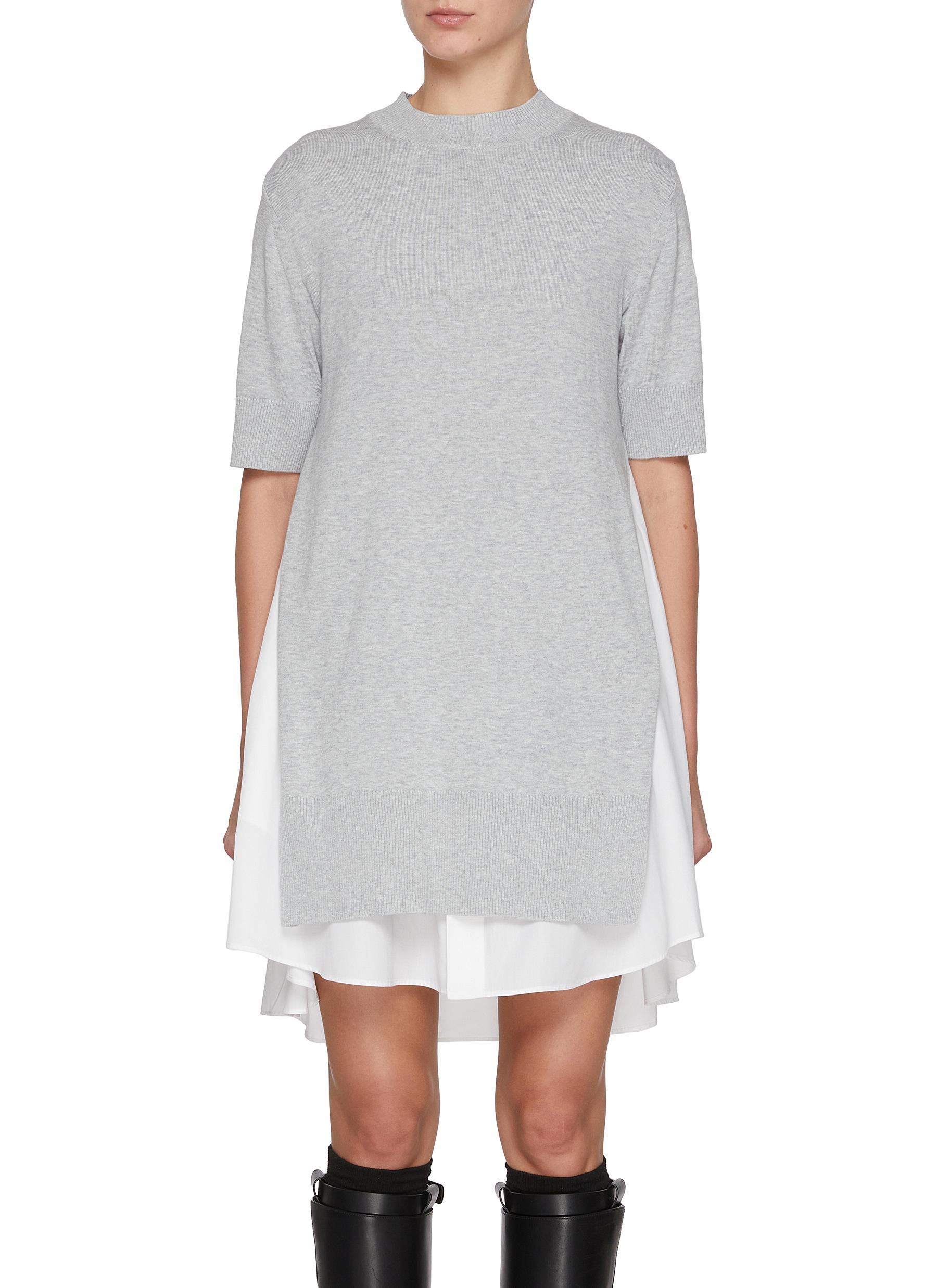 【関税込/最旬アイテム】sacai Hybrid Shirt Interior ドレス SACAI | Hybrid Shirt Interior Cotton T-shirt Dress | Women