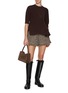 Figure View - Click To Enlarge - SACAI - Contrast Cable Knit Sweater
