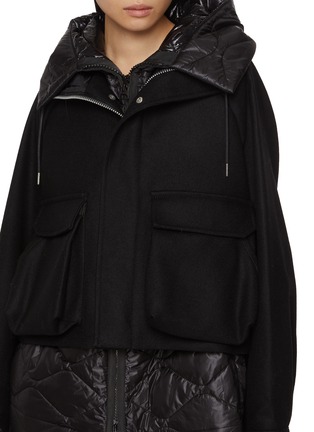  - SACAI - Hybrid Contrast Interior Wool Blouson Jacket