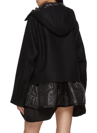 Back View - Click To Enlarge - SACAI - Hybrid Contrast Interior Wool Blouson Jacket