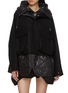 Main View - Click To Enlarge - SACAI - Hybrid Contrast Interior Wool Blouson Jacket