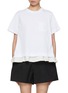 Main View - Click To Enlarge - SACAI - Hybrid Cotton T-Shirt
