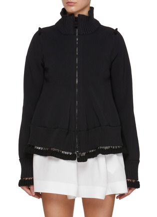 Main View - Click To Enlarge - SACAI - Knit Blouson Jacket