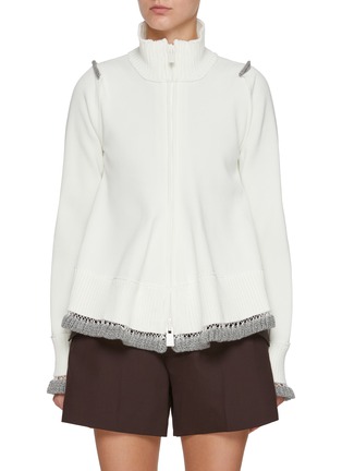 Main View - Click To Enlarge - SACAI - Knit Blouson Jacket