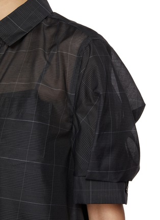  - SACAI - Sheer Glen Check Shirt