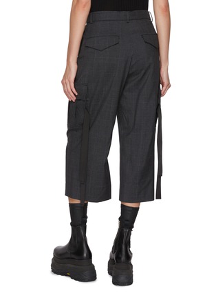 Back View - Click To Enlarge - SACAI - Belted Glen Check Wool Pants