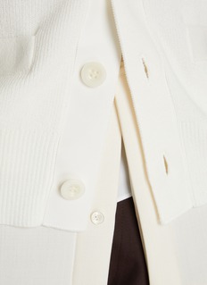 SACAI | Hybrid Suiting Mix Knit Cardigan | Women | Lane Crawford