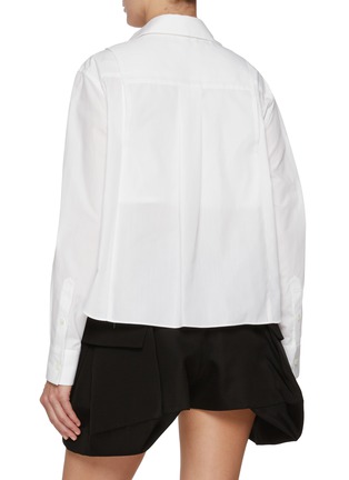 Back View - Click To Enlarge - SACAI - Layered Poplin Shirt