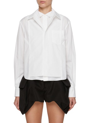 Main View - Click To Enlarge - SACAI - Layered Poplin Shirt