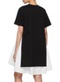 Back View - Click To Enlarge - SACAI - Hybrid Shirt Interior Cotton T-Shirt Dress
