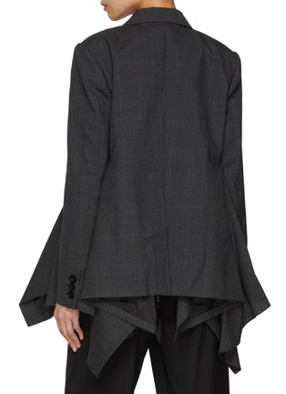 Back View - Click To Enlarge - SACAI - Glen Check Double Breasted Wool Blazer
