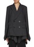 Main View - Click To Enlarge - SACAI - Glen Check Double Breasted Wool Blazer
