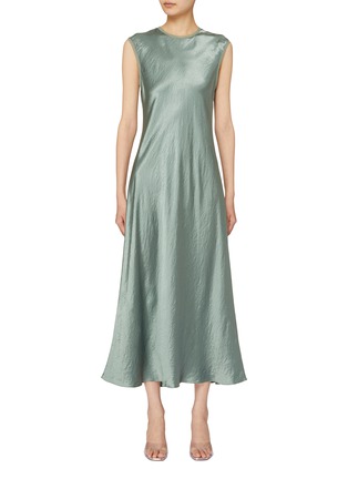 Main View - Click To Enlarge - VINCE - Crewneck Cap Sleeve Slip Dress