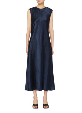 Main View - Click To Enlarge - VINCE - Crewneck Cap Sleeve Slip Dress
