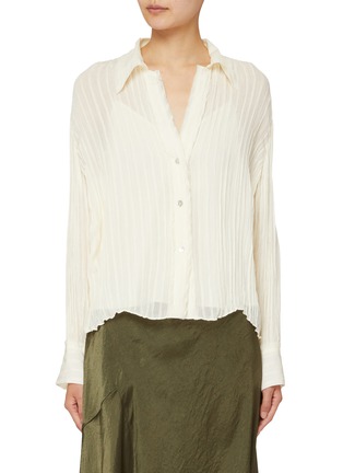 Main View - Click To Enlarge - VINCE - Crushed Stripe Shirt