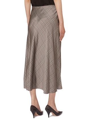Back View - Click To Enlarge - VINCE - Shaped Hem Plaid Midi Skirt