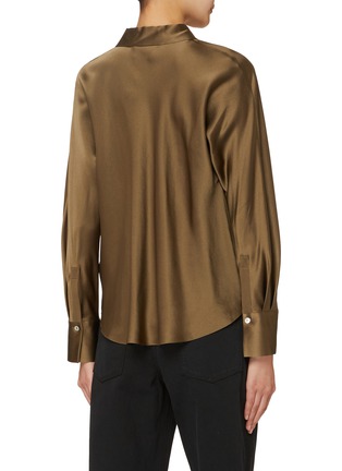 Back View - Click To Enlarge - VINCE - Bias Cut Long Sleeve Blouse