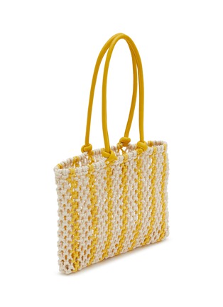 Detail View - Click To Enlarge - CLARE V - Sandy Cotton Leather Tote Bag