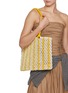 Figure View - Click To Enlarge - CLARE V - Sandy Cotton Leather Tote Bag